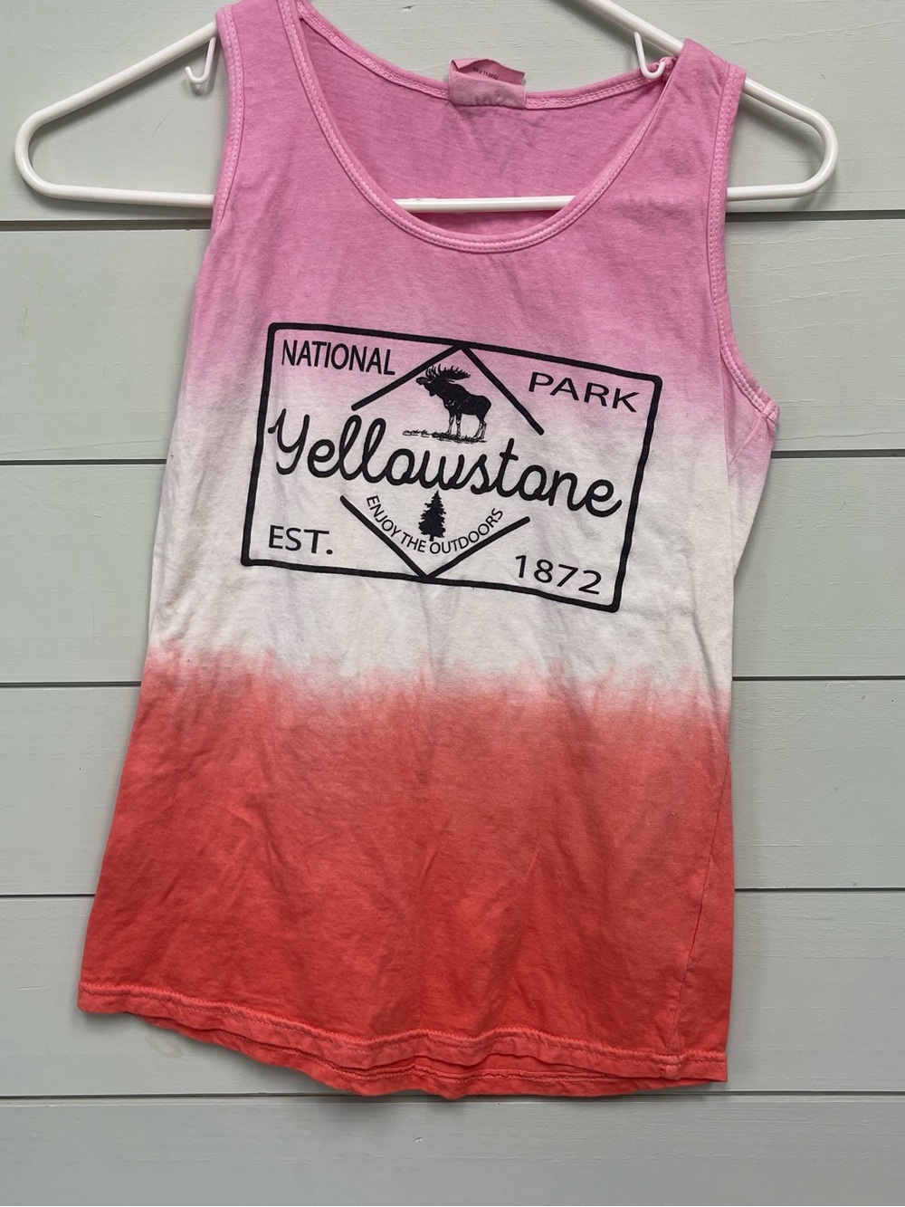 Yellowstone tie dye ombre tank top youth size XL